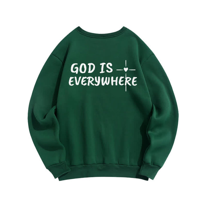 Christianartworkshop God Is Everywhere Oversized Fleece Lined Crewneck Sweatshirt - image 13