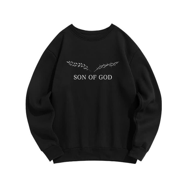 Christianartworkshop Son Of God Thorn Branch Light Blue Crewneck Sweatshirt - image 7
