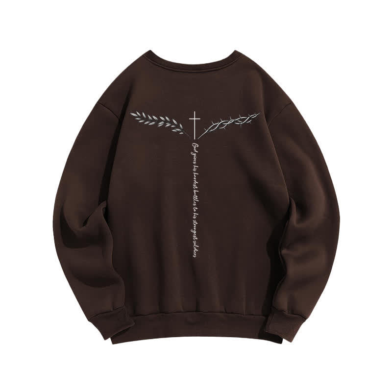 Christianartworkshop Son Of God Thorn Branch Light Blue Crewneck Sweatshirt - image 13