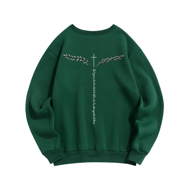 Christianartworkshop Son Of God Thorn Branch Light Blue Crewneck Sweatshirt - image 16