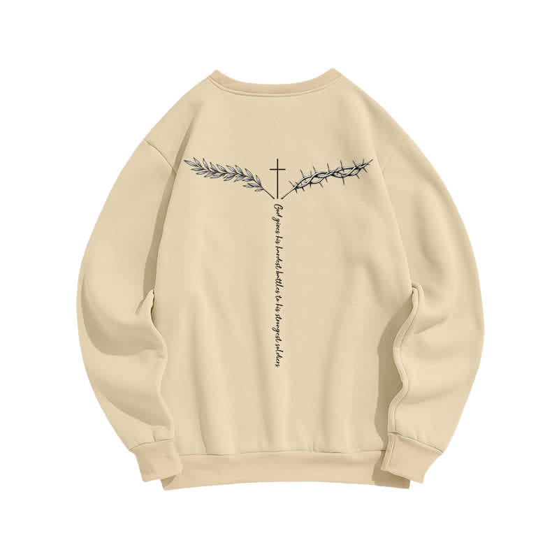 Christianartworkshop Son Of God Thorn Branch Light Blue Crewneck Sweatshirt - image 10