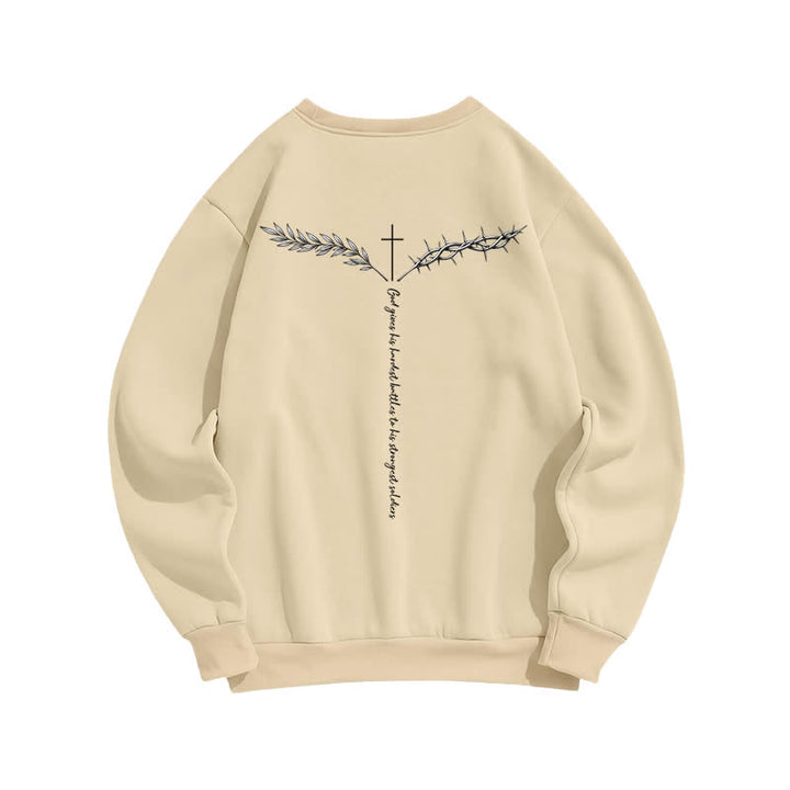 Christianartworkshop Son Of God Thorn Branch Light Blue Crewneck Sweatshirt - image 10