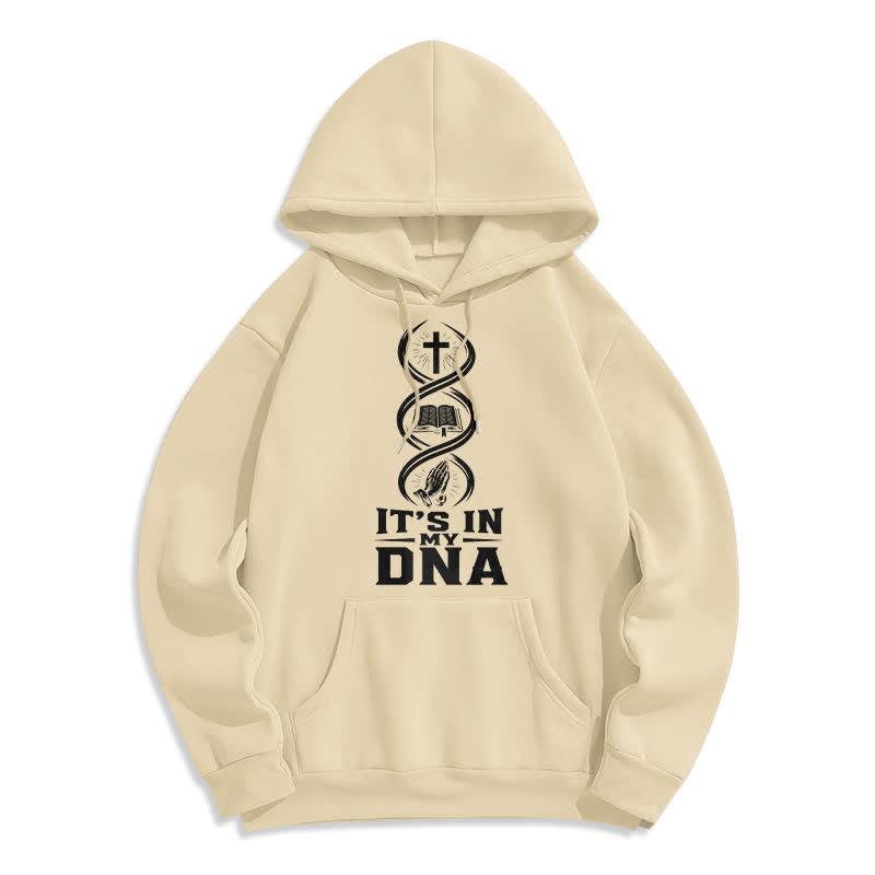 Christianartworkshop It's In My DNA Faith Fleece Pullover Hoodie - Apricot - 2XL - image 7