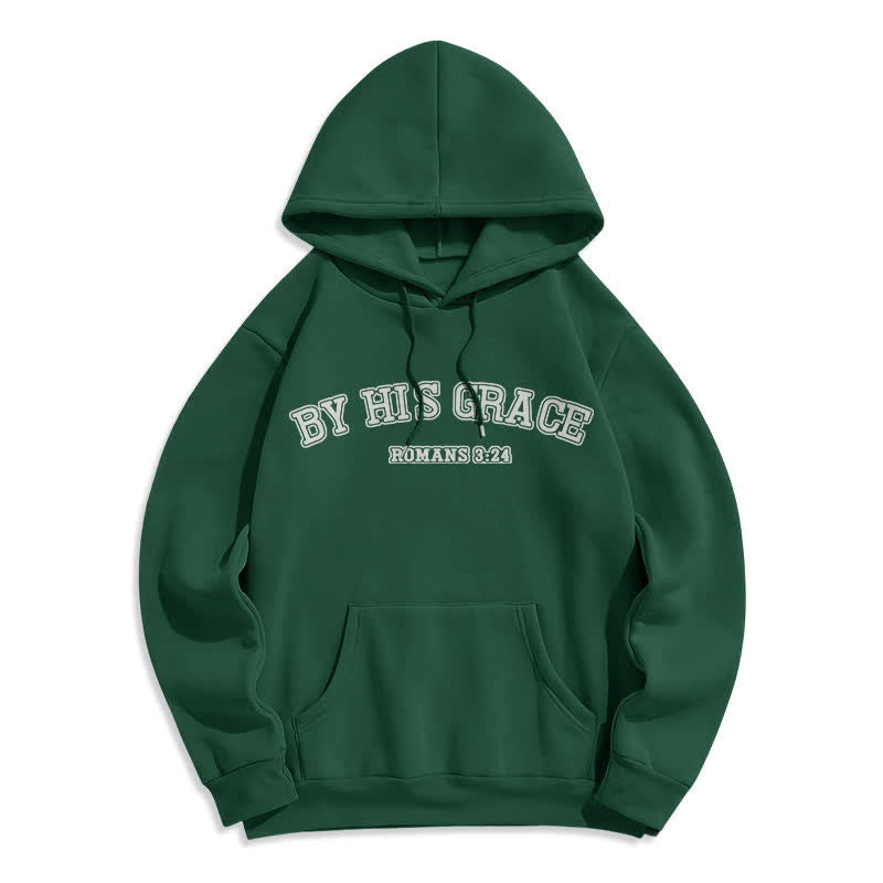 Christianartworkshop By His Grace Romans 8:24 Oversized Pullover Hoodie - Green - 2XL - image 6