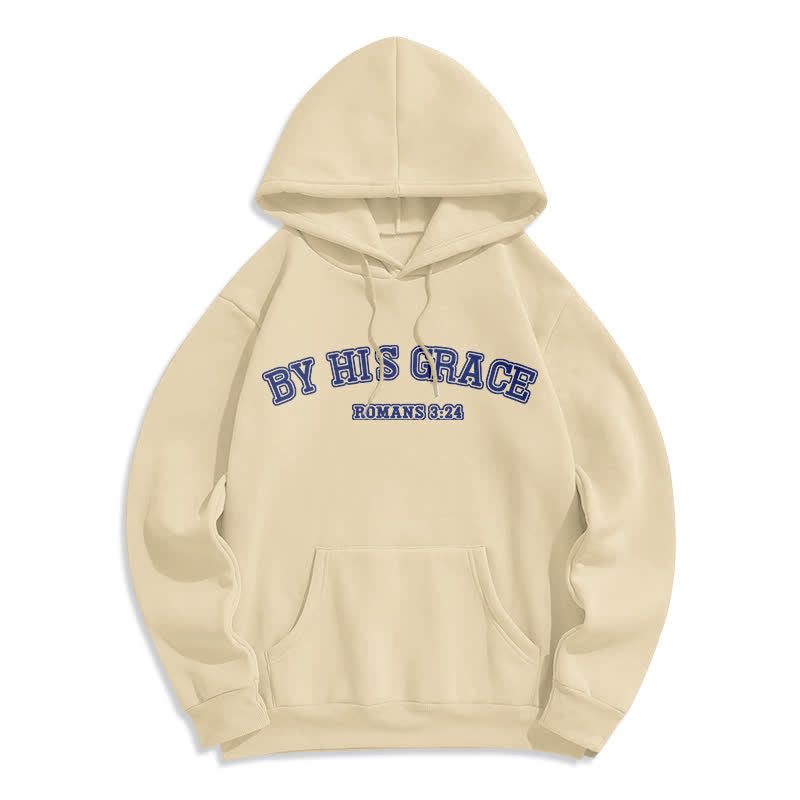 Christianartworkshop By His Grace Romans 8:24 Oversized Pullover Hoodie - Apricot - 2XL - image 0