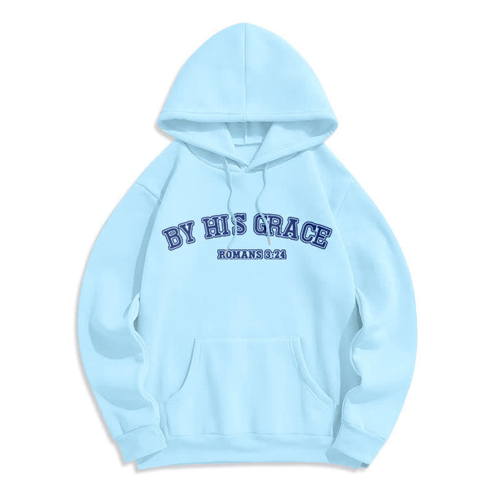 Christianartworkshop By His Grace Romans 8:24 Oversized Pullover Hoodie - Blue - 2XL - image 1