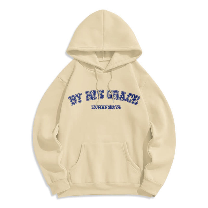 Christianartworkshop By His Grace Romans 8:24 Oversized Pullover Hoodie - Apricot - 2XL - image 0