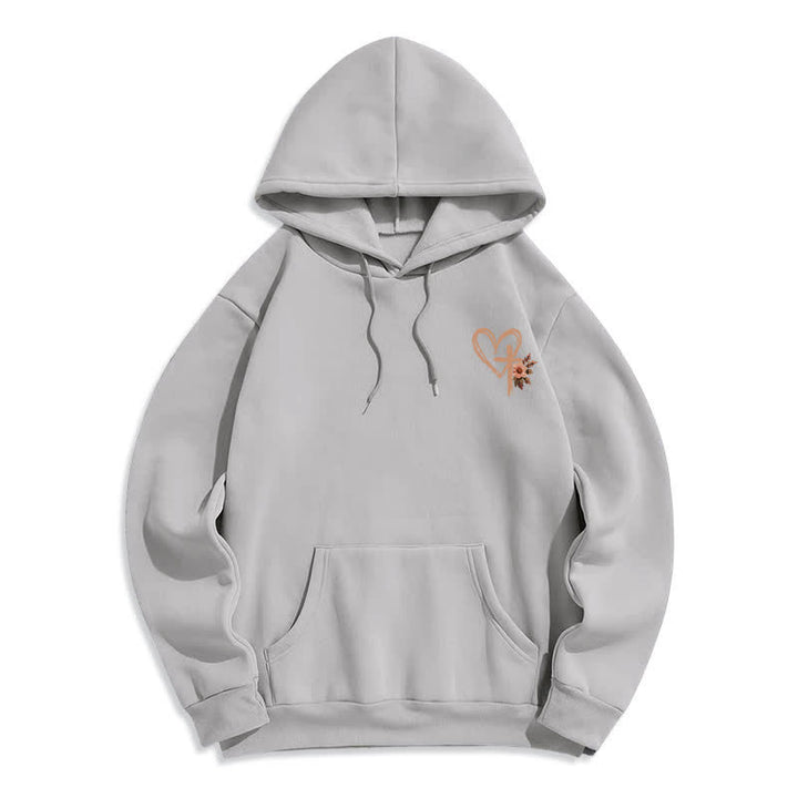 Christianartworkshop Jesus Has My Back Floral Cross White Pullover Hoodie - image 8