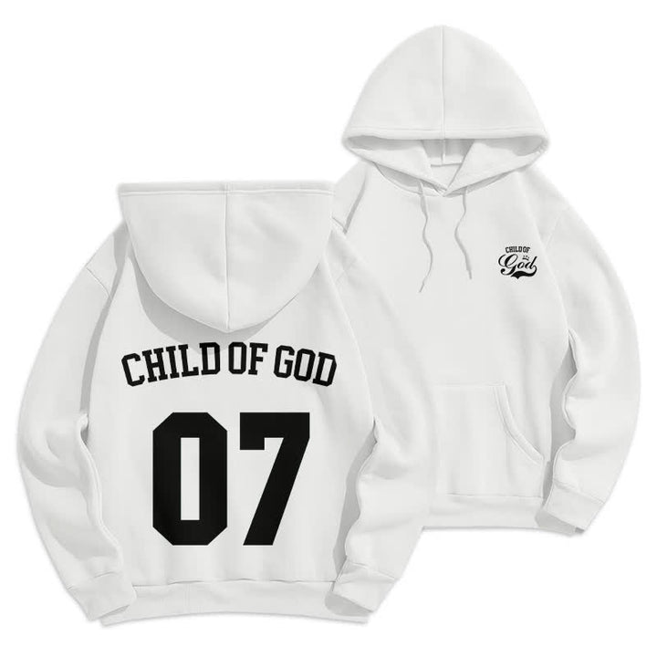 Christianartworkshop Child Of God 07 Street Fleece Pullover Hoodie - White - 2XL - image 3