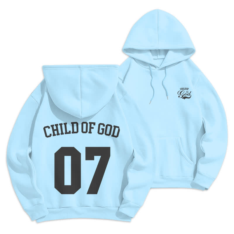 Christianartworkshop Child Of God 07 Street Fleece Pullover Hoodie - Blue - 2XL - image 21