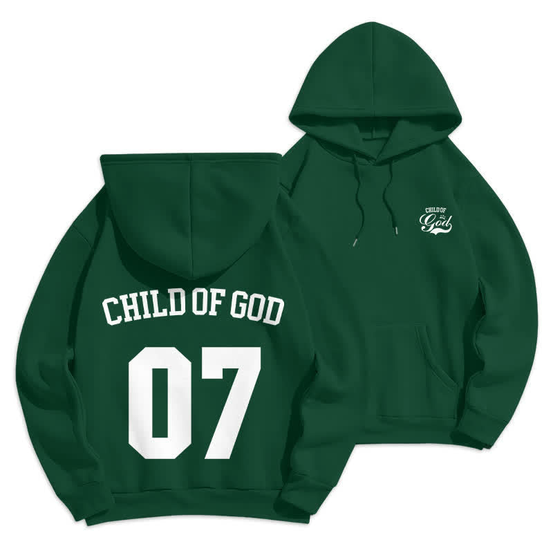 Christianartworkshop Child Of God 07 Street Fleece Pullover Hoodie - Green - 2XL - image 9