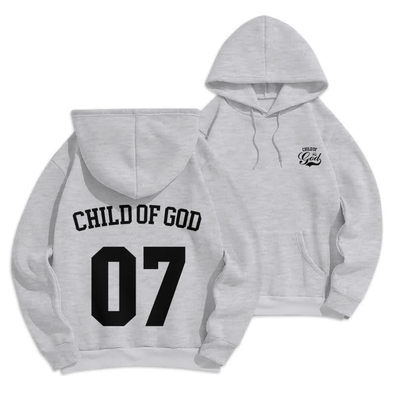 Christianartworkshop Child Of God 07 Street Fleece Pullover Hoodie - Grey - 2XL - image 0