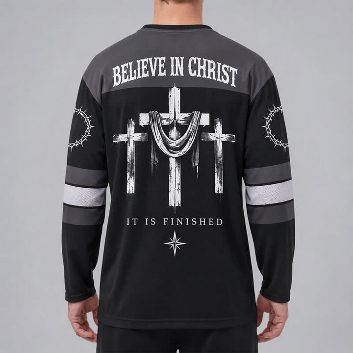 Christianartworkshop Jesus Sacred Heart Streetwear Long Sleeve Hockey Jersey - image 4