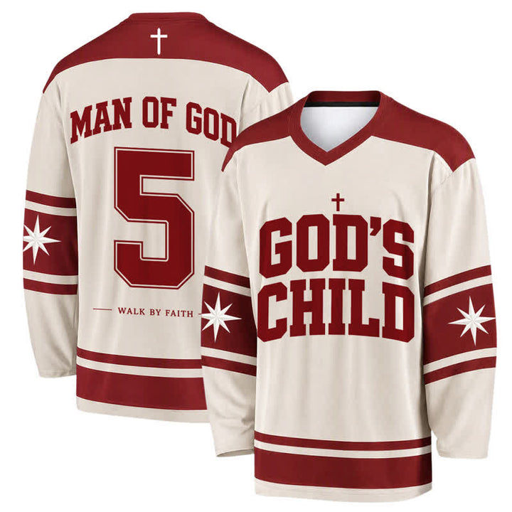 Christianartworkshop God's Child Walk By Faith Hockey Jersey - 5XL - image 0