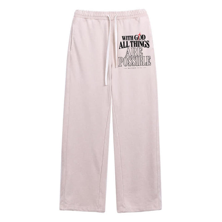 Christianartworkshop With God All Things Are Possible Washed Sweatpants - Apricot - 2XL - image 32