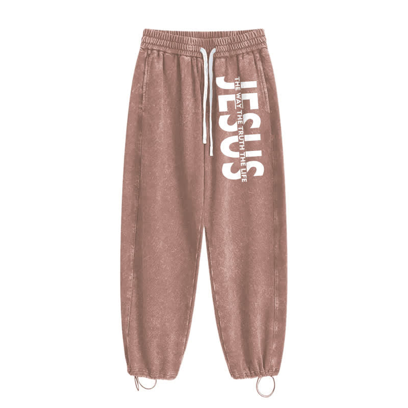 Christianartworkshop Jesus The Way The Truth The Life Washed Sweatpants - image 26