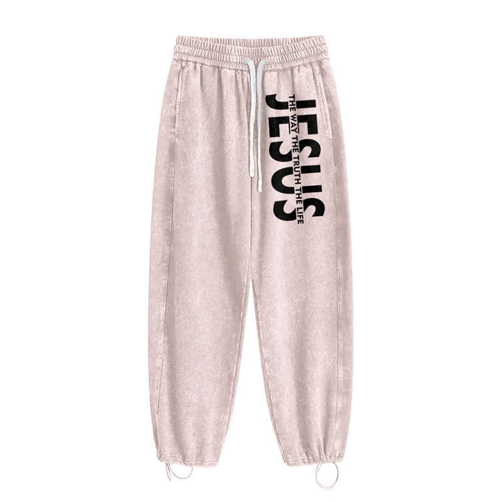 Christianartworkshop Jesus The Way The Truth The Life Washed Sweatpants - image 34