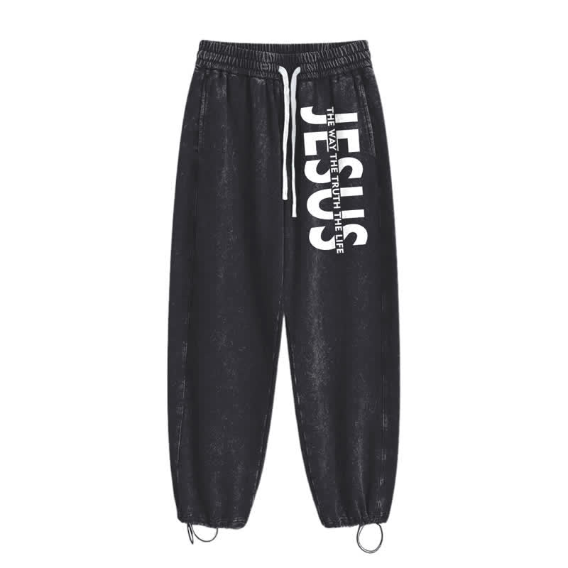 Christianartworkshop Jesus The Way The Truth The Life Washed Sweatpants - image 2