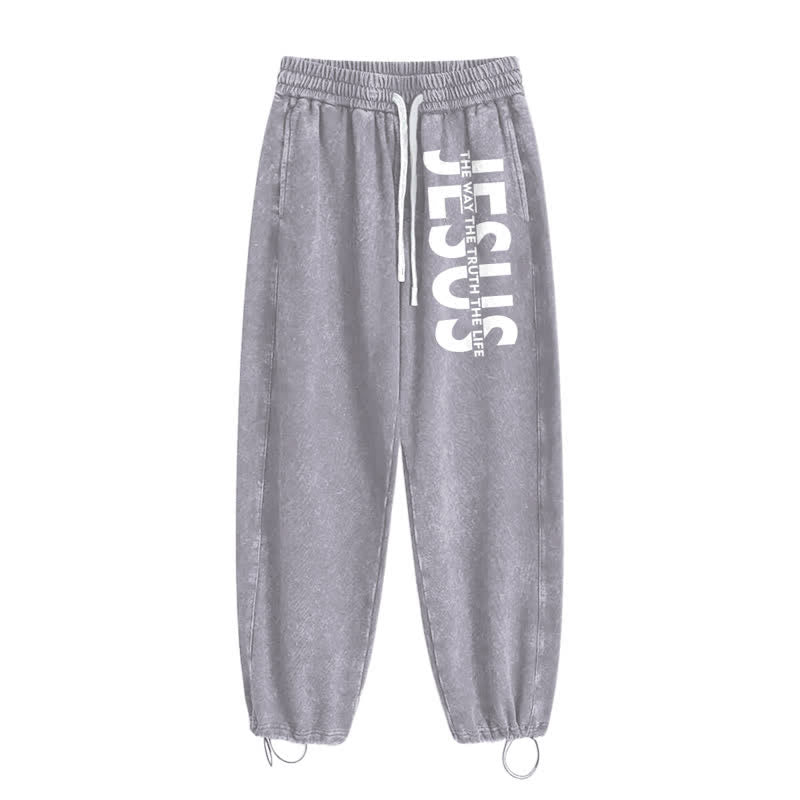 Christianartworkshop Jesus The Way The Truth The Life Washed Sweatpants - image 10