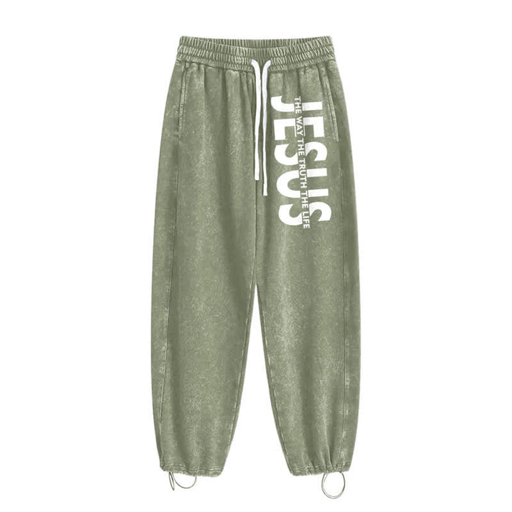 Christianartworkshop Jesus The Way The Truth The Life Washed Sweatpants - image 18