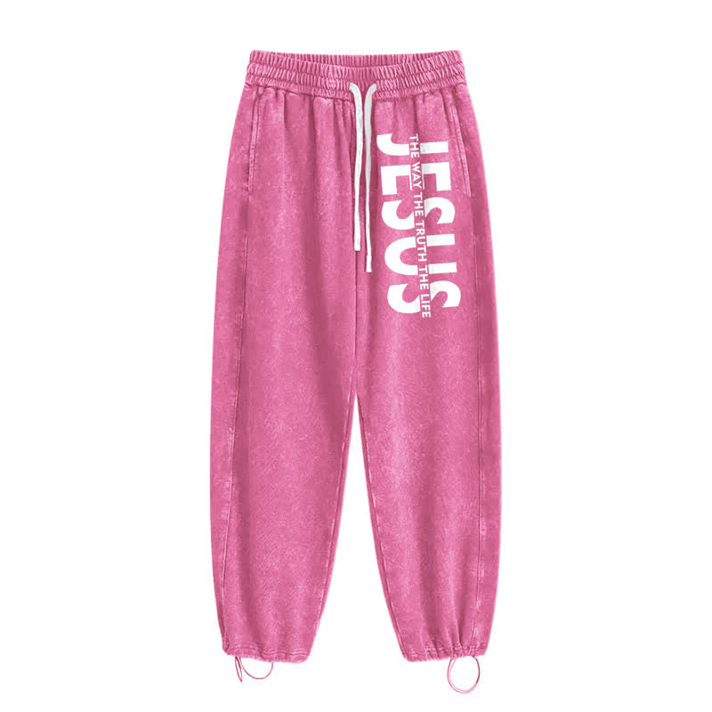 Christianartworkshop Jesus The Way The Truth The Life Washed Sweatpants - image 42