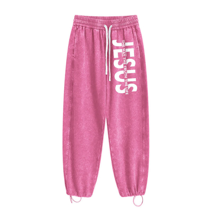 Christianartworkshop Jesus The Way The Truth The Life Washed Sweatpants - image 42