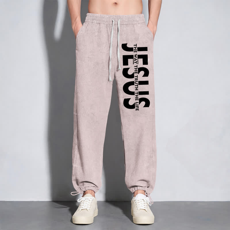 Christianartworkshop Jesus The Way The Truth The Life Washed Sweatpants - image 38