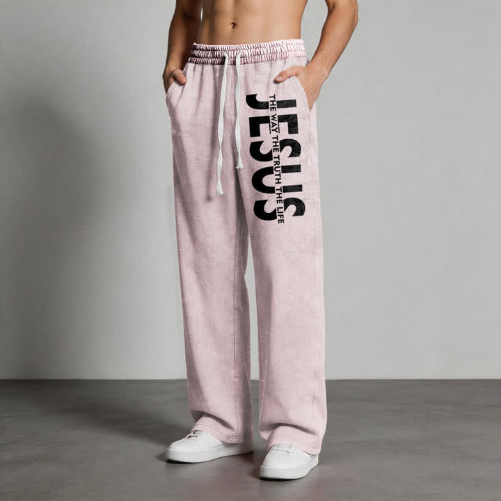 Christianartworkshop Jesus The Way The Truth The Life Washed Sweatpants - image 36