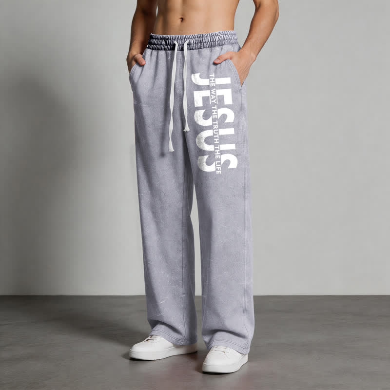 Christianartworkshop Jesus The Way The Truth The Life Washed Sweatpants - image 12