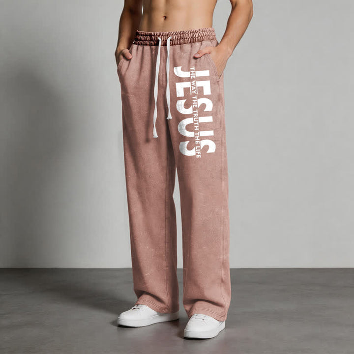 Christianartworkshop Jesus The Way The Truth The Life Washed Sweatpants - image 28