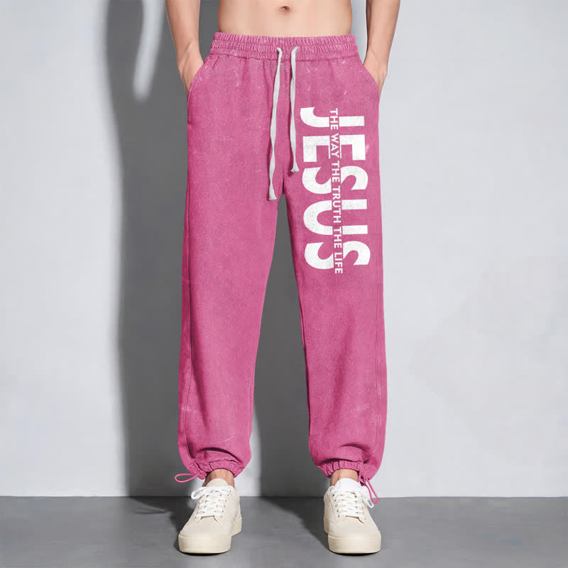 Christianartworkshop Jesus The Way The Truth The Life Washed Sweatpants - image 46