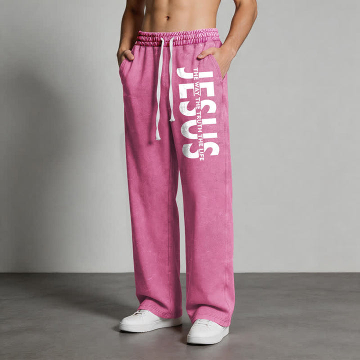 Christianartworkshop Jesus The Way The Truth The Life Washed Sweatpants - image 44