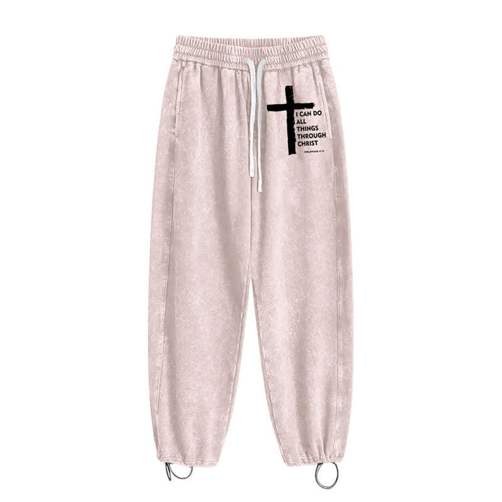 Christianartworkshop Walk By Faith Cross Washed Sweatpants - image 26
