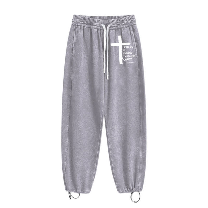 Christianartworkshop Walk By Faith Cross Washed Sweatpants - image 18