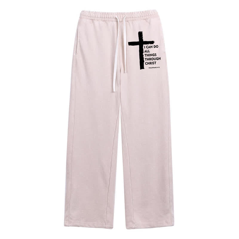 Christianartworkshop Walk By Faith Cross Washed Sweatpants - Apricot - 2XL - image 24