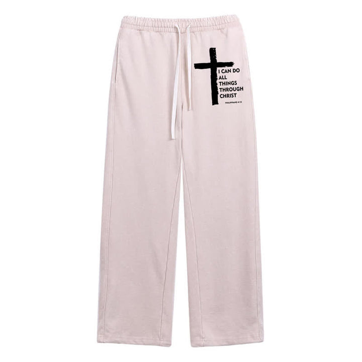 Christianartworkshop Walk By Faith Cross Washed Sweatpants - Apricot - 2XL - image 24