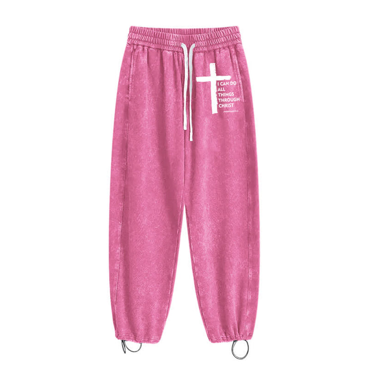 Christianartworkshop Walk By Faith Cross Washed Sweatpants - image 42