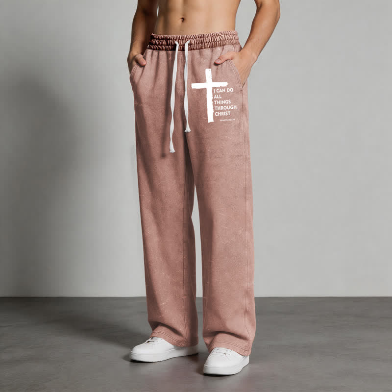 Christianartworkshop Walk By Faith Cross Washed Sweatpants - image 36