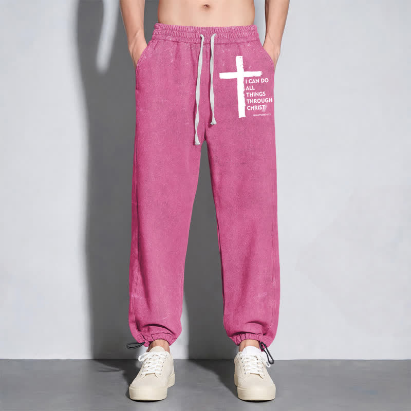 Christianartworkshop Walk By Faith Cross Washed Sweatpants - image 46