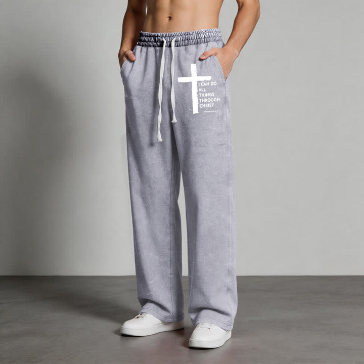 Christianartworkshop Walk By Faith Cross Washed Sweatpants - image 20