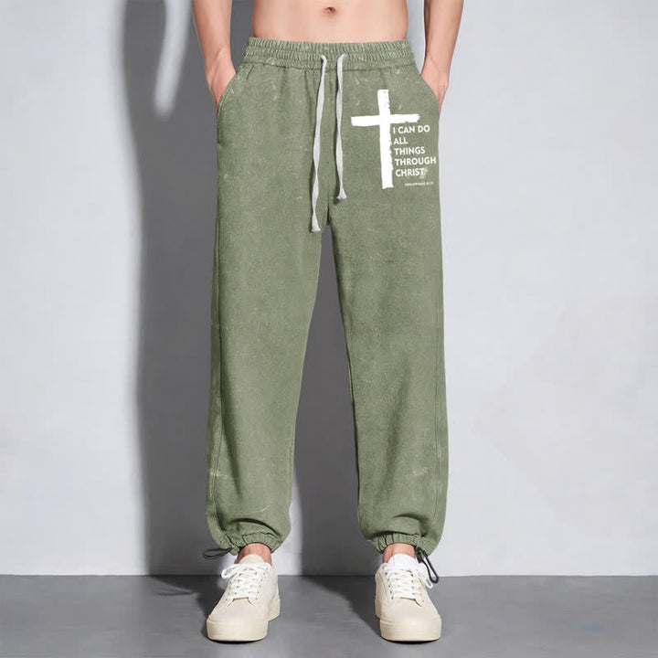 Christianartworkshop Walk By Faith Cross Washed Sweatpants - image 6