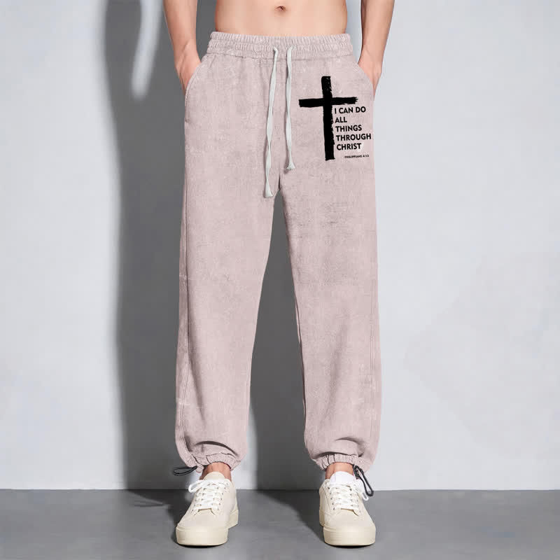 Christianartworkshop Walk By Faith Cross Washed Sweatpants - image 30
