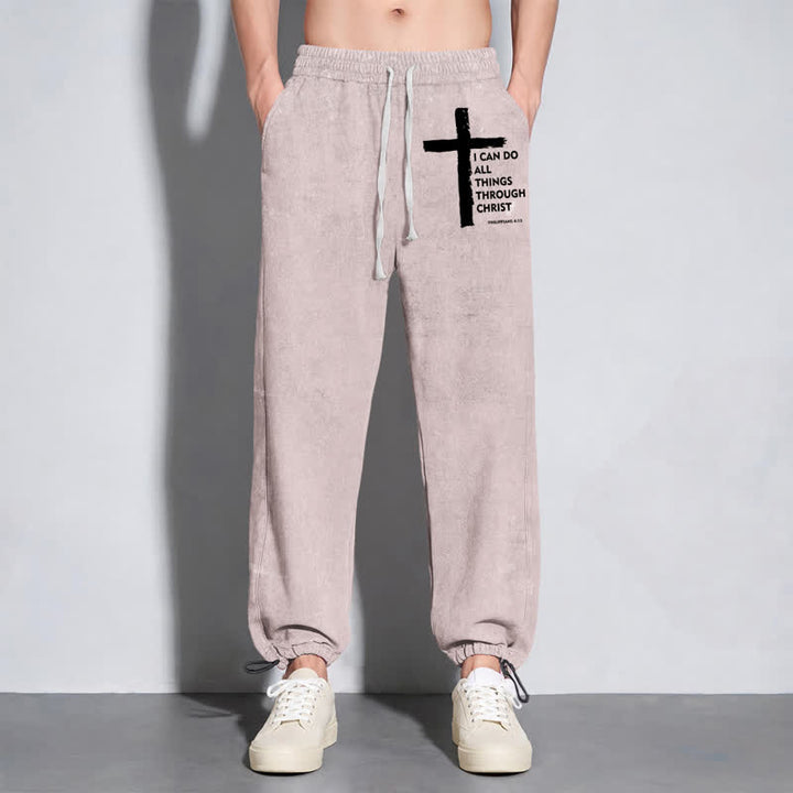 Christianartworkshop Walk By Faith Cross Washed Sweatpants - image 30