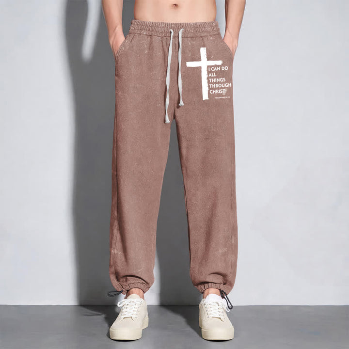 Christianartworkshop Walk By Faith Cross Washed Sweatpants - image 38