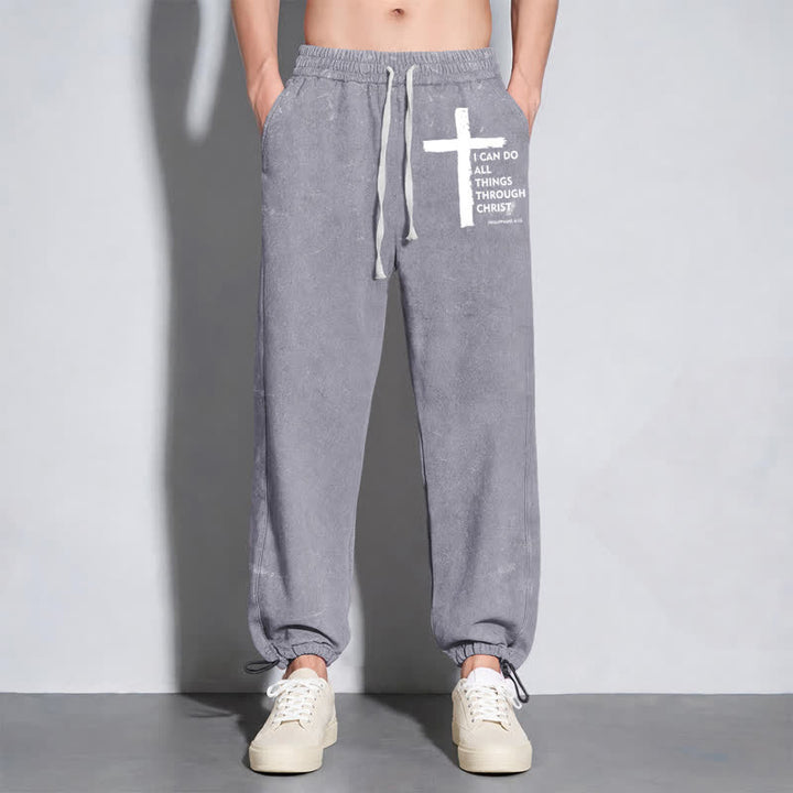Christianartworkshop Walk By Faith Cross Washed Sweatpants - image 22