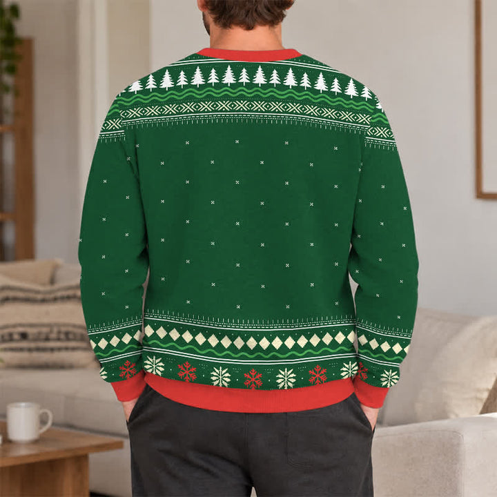 Christianartworkshop Psalm 23 Fair Isle Ugly Christmas Festive Lightweight Sweater - image 3