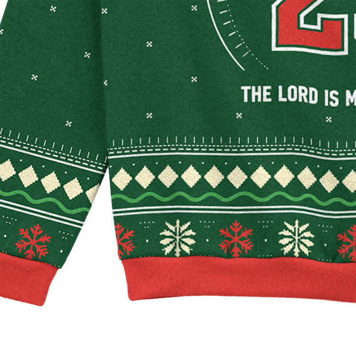 Christianartworkshop Psalm 23 Fair Isle Ugly Christmas Festive Lightweight Sweater - image 7