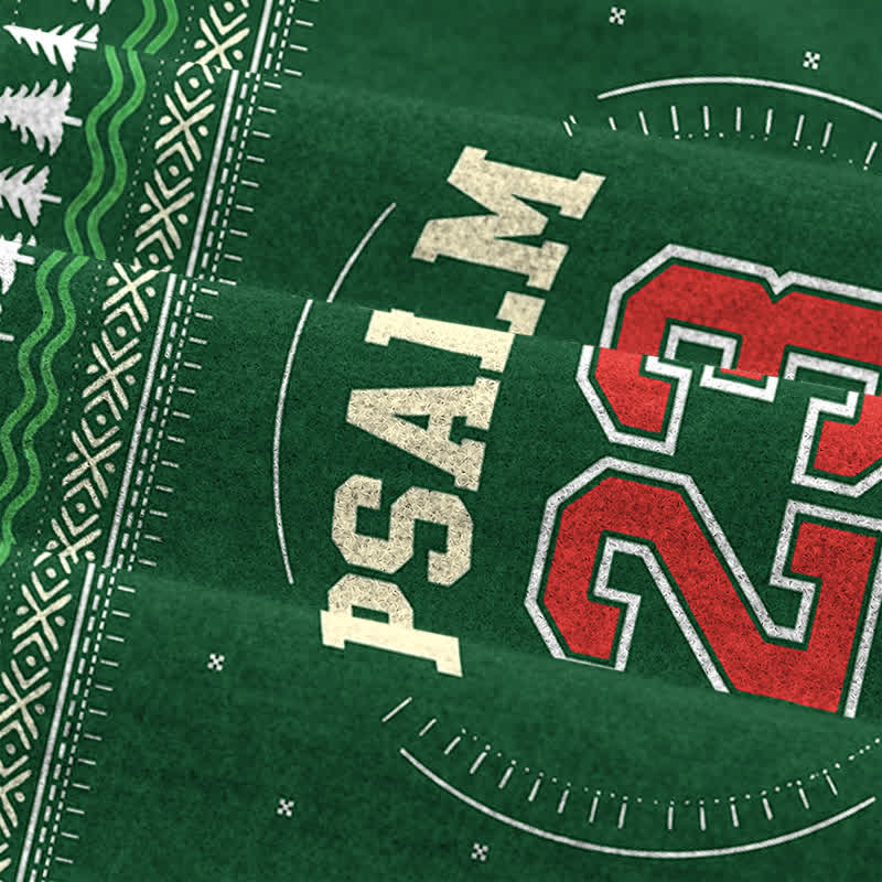 Christianartworkshop Psalm 23 Fair Isle Ugly Christmas Festive Lightweight Sweater - image 8