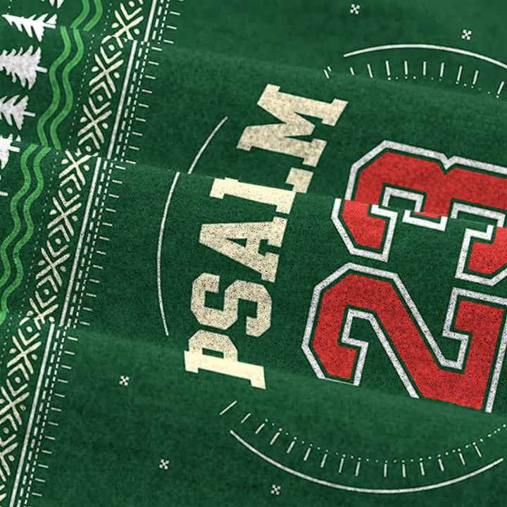 Christianartworkshop Psalm 23 Fair Isle Ugly Christmas Festive Lightweight Sweater - image 8