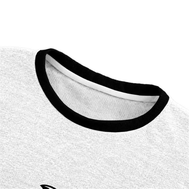 Christianartworkshop Jesus Saved My Life Contrast Trim Faith Lightweight Sweater - image 6